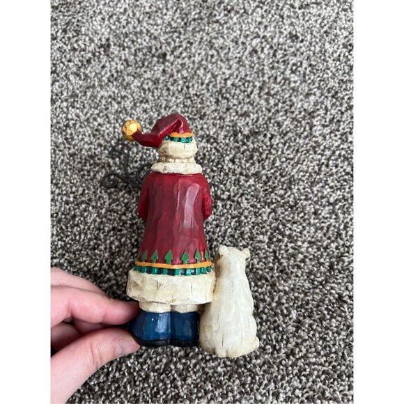Russ Berrie The Christmas Sampler Santa Claus Figurine With Polar Bear - Picture 3 of 8